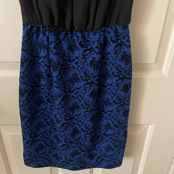 SUZY SHIER Black and blue dress. Size XS - Picture 3 of 4